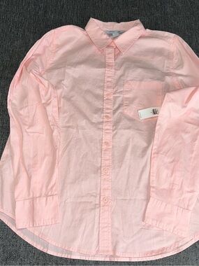 NWT Old Navy Women Classic Button Down Everyday Shirt Medium Long Sleeve Oxford